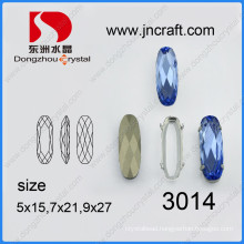 Crystal Oval Glass Fancy Loose Stone Jewelry Finding Beads (DZ-3014)